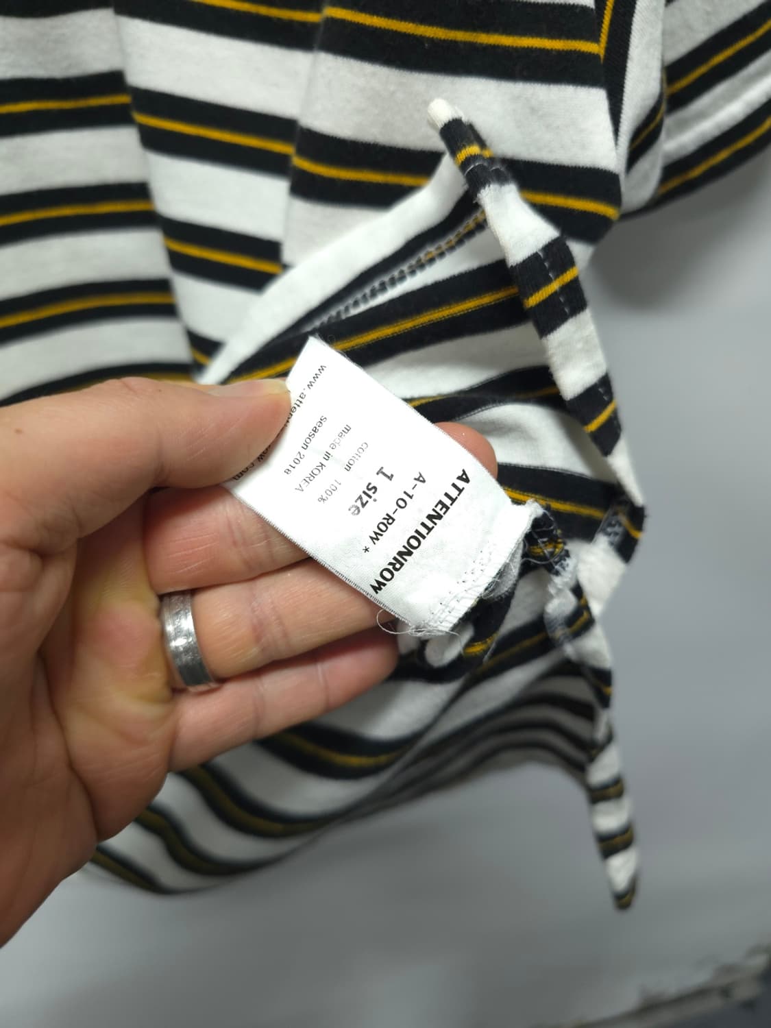 어탠션로우 오버핏 카라 반팔 ( 105~110 ) 상품이미지6