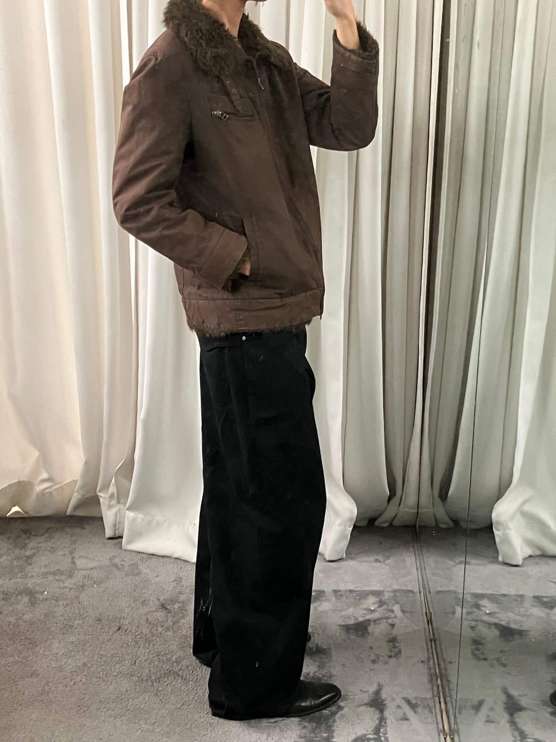 보이콧 브라운 코튼 퍼 자켓 3 상품이미지7