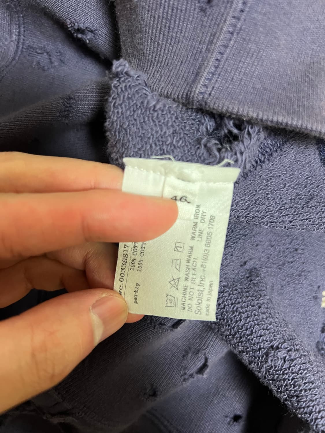 [46] 솔로이스트 데미지 스웻 크루넥 맨투맨 상품이미지4