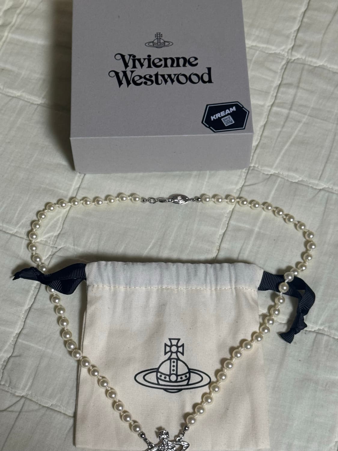 비비안웨스트우드 미니펄 바스 클리프 목걸이 상품이미지2