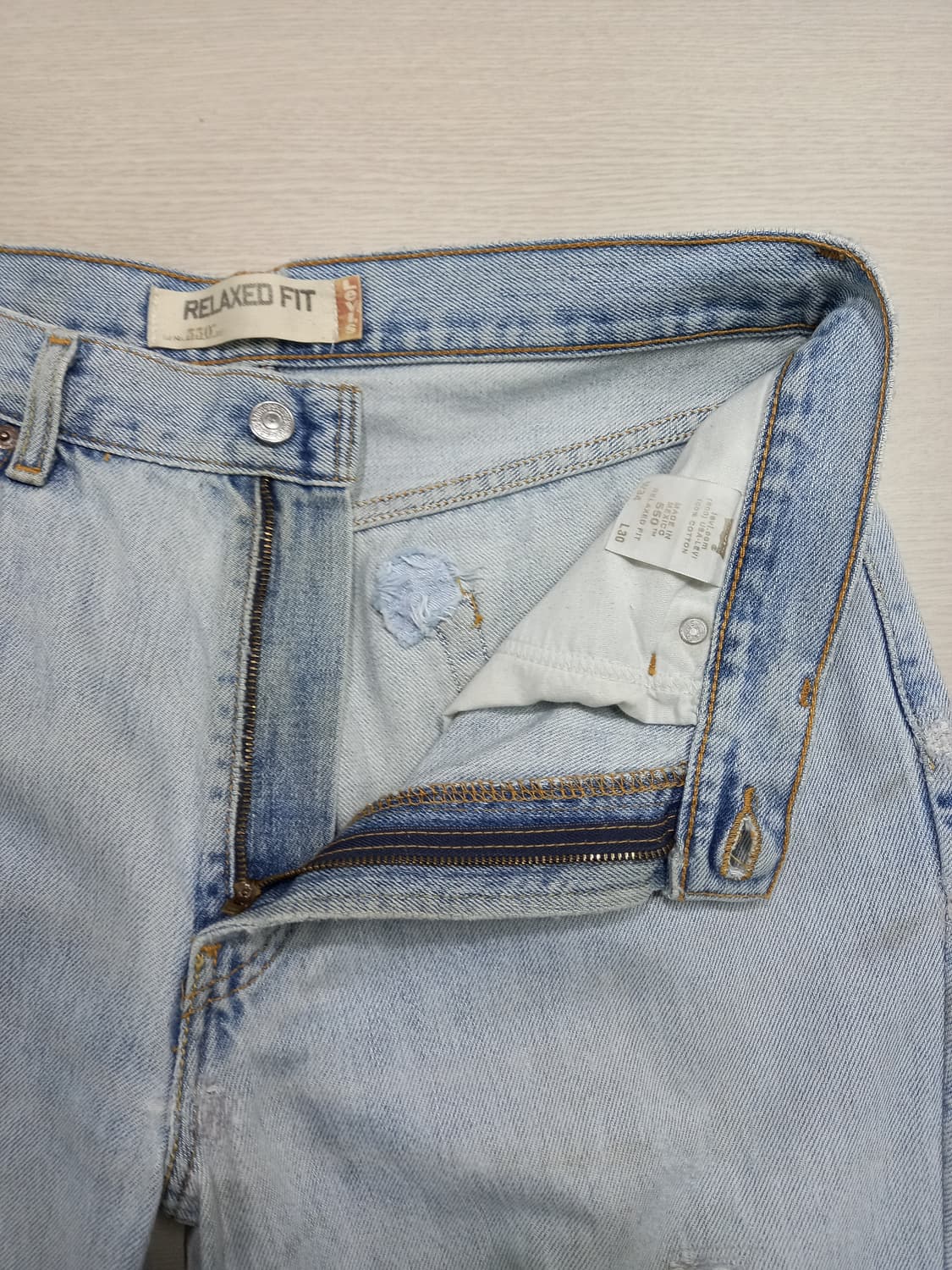 34 07's 리바이스550 Mexico 리페어진 연청 34-551 상품이미지6