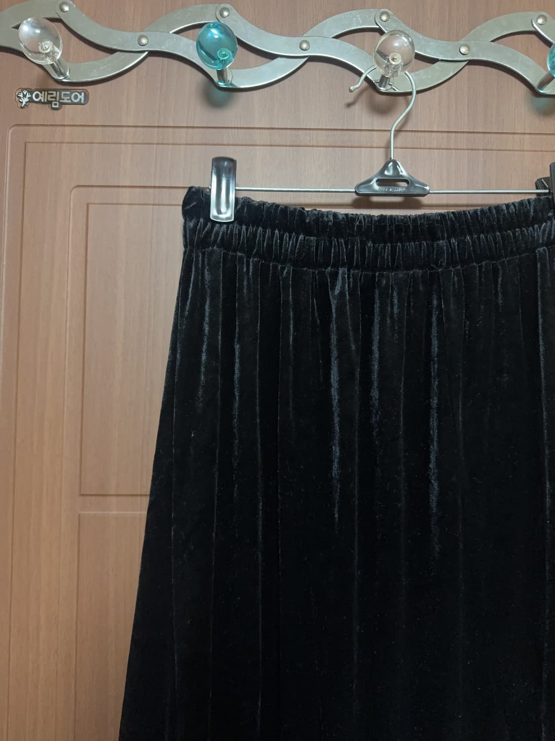 공겜여주 오네갸루 지뢰계 빈티지 벨벳 레이스 블랙 롱 스커트 상품이미지2