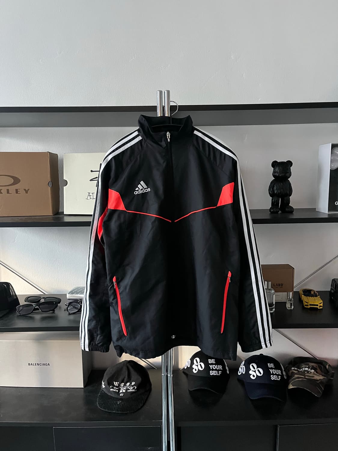 아디다스 삼선로고 바람막이 자켓 L 상품이미지1