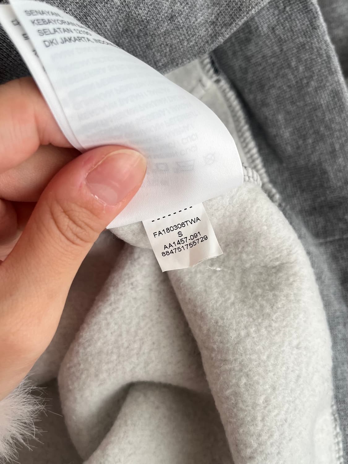 S) 나이키 조던 기모 맨투맨 그레이 상품이미지7