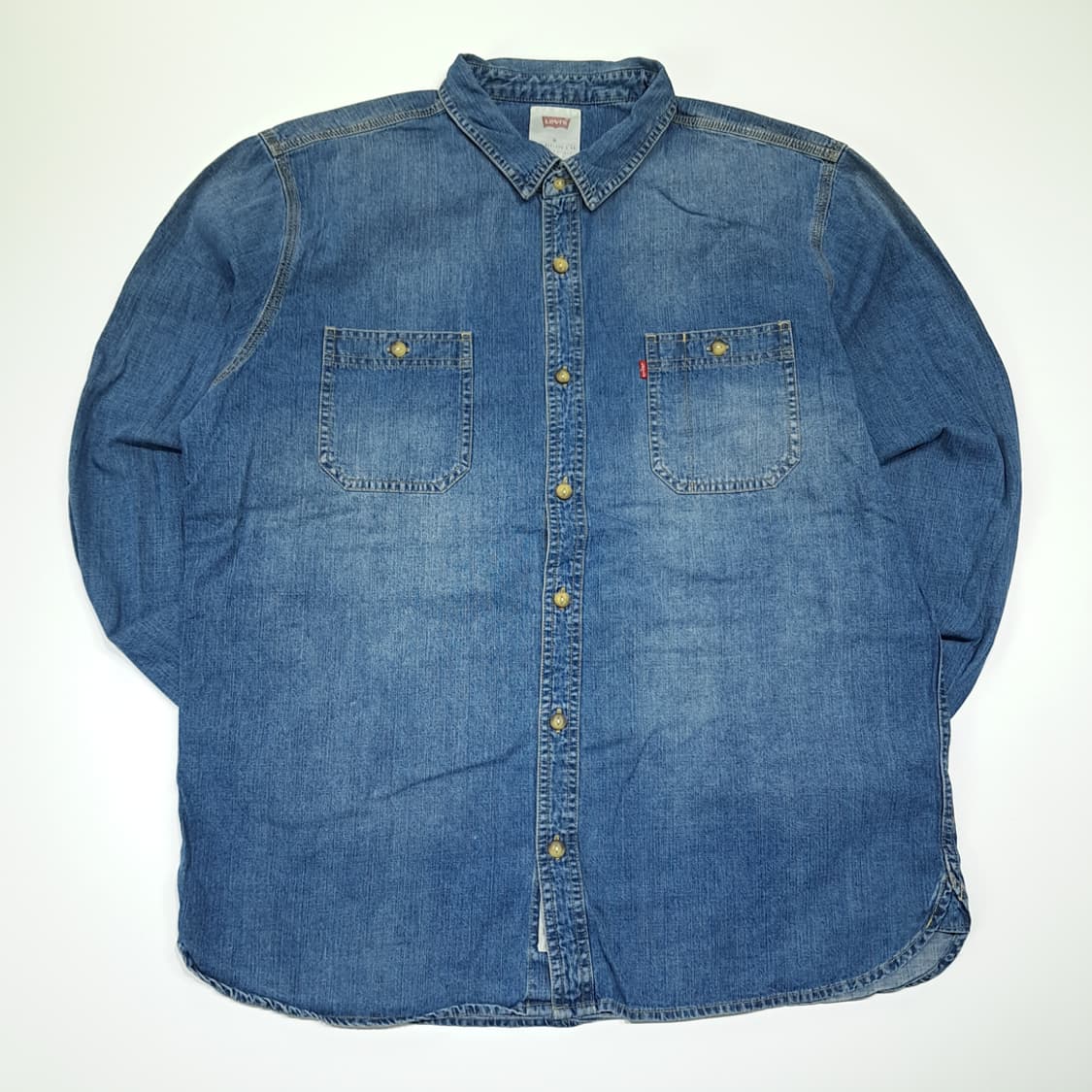 CL510 XL 리바이스 코튼 인디고 워싱 중청 데님셔츠 남방 상품이미지1