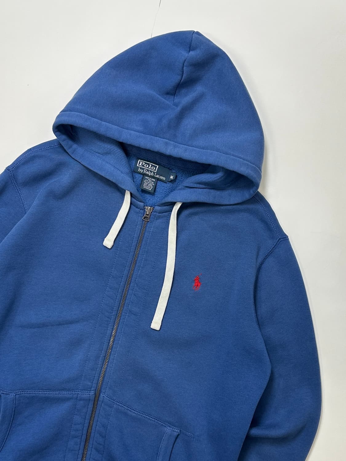 폴로 랄프로렌 자수 블루 써멀 후드집업(95-100) 상품이미지2