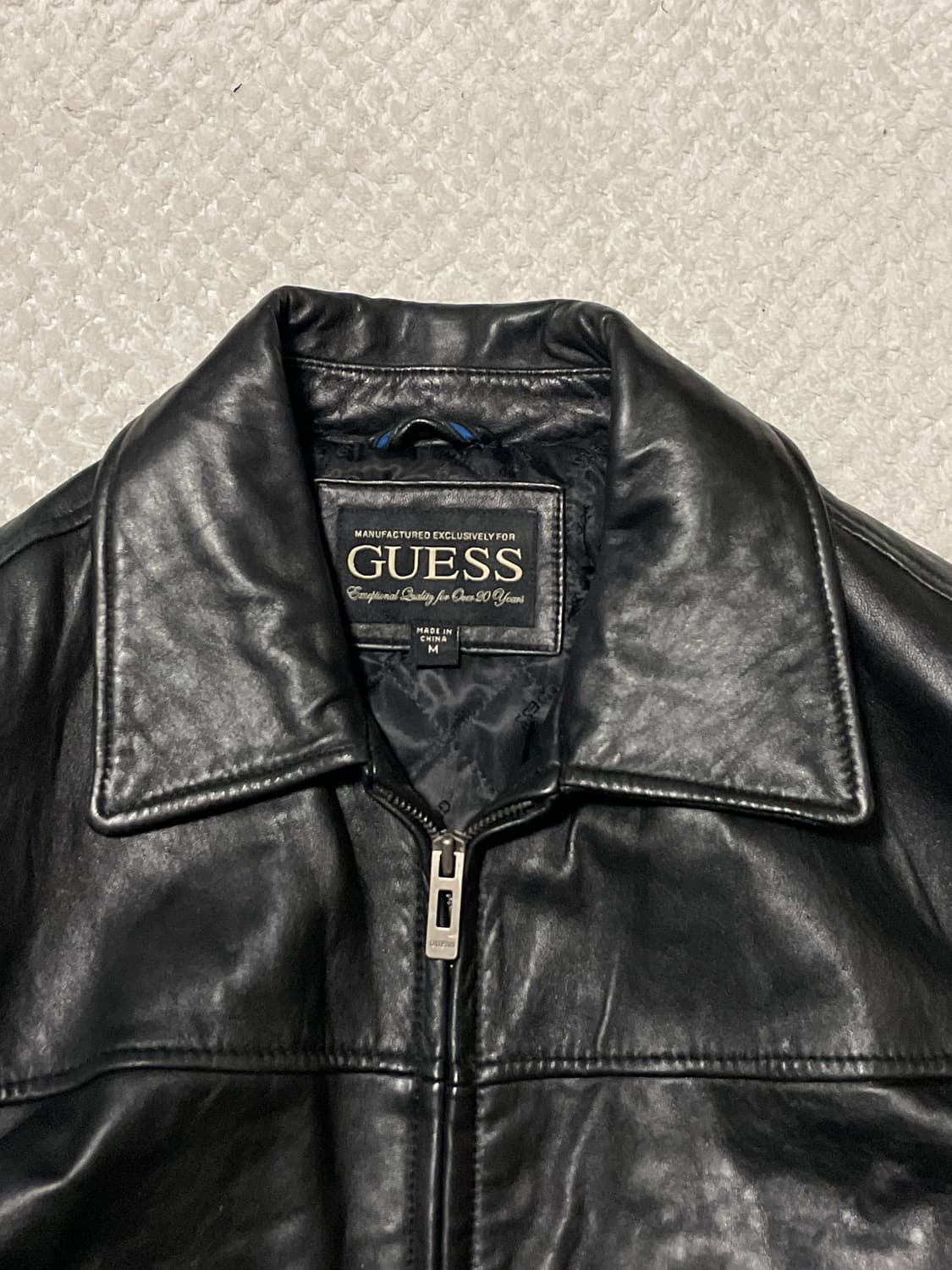 GUESS 웨스턴 무드 00s 램스킨 양가죽 스포츠 레더 자켓 상품이미지6