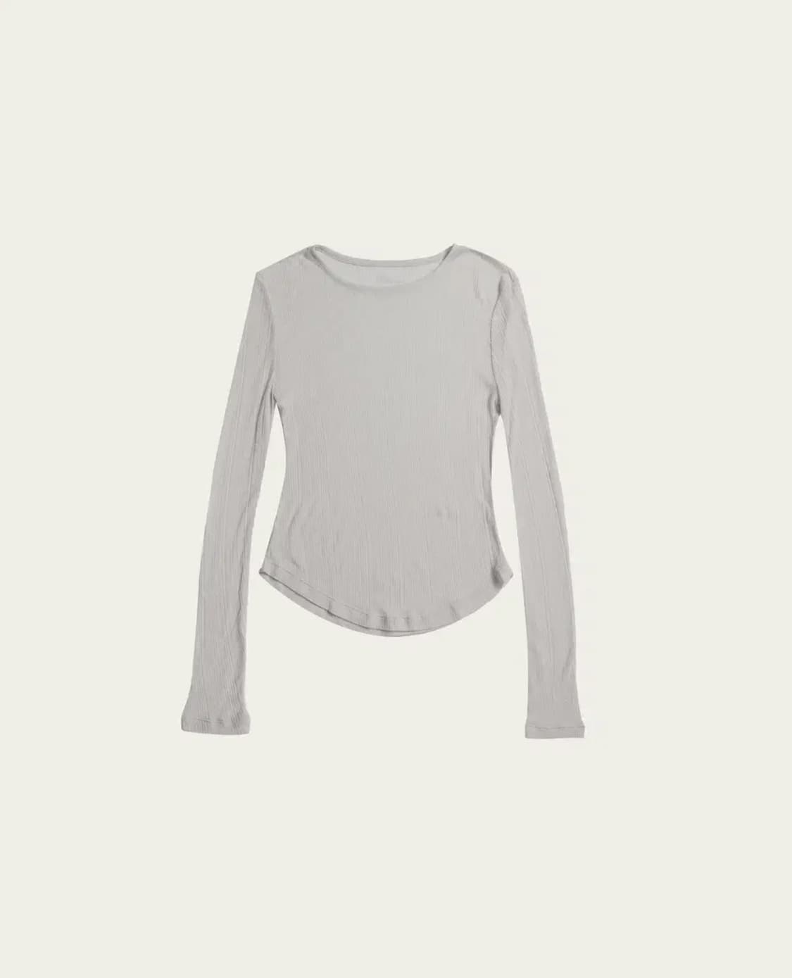 리본빛 베이직 스쿱넥 티셔츠 상품이미지1