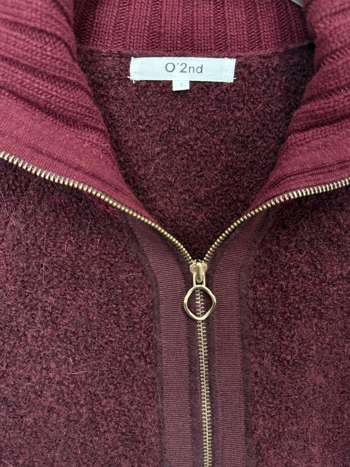 오즈세컨 울캐시미어 집업가디건 상품이미지4