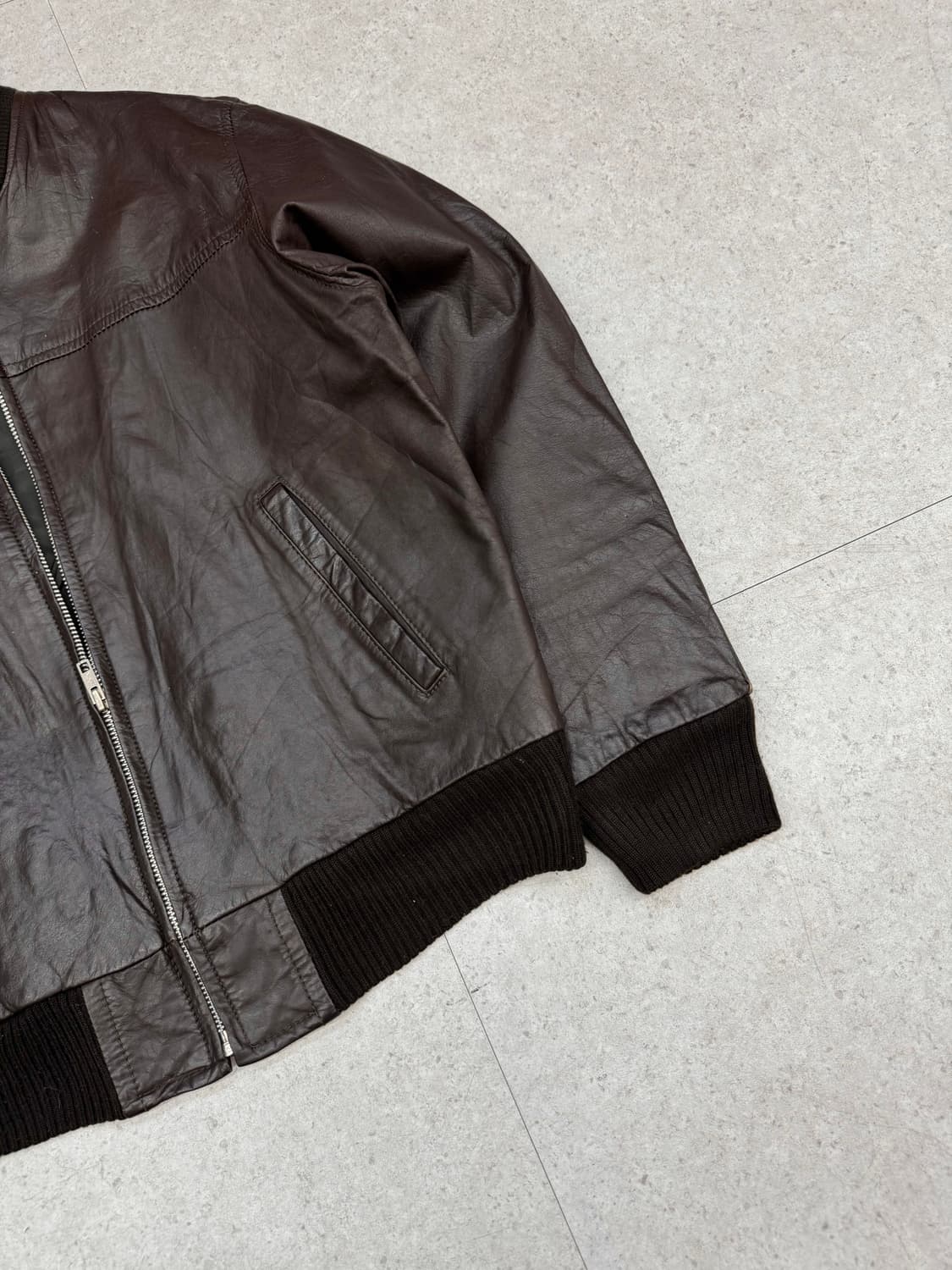 80‘s Mcgregor 맥그리거 레더 집업 상품이미지3