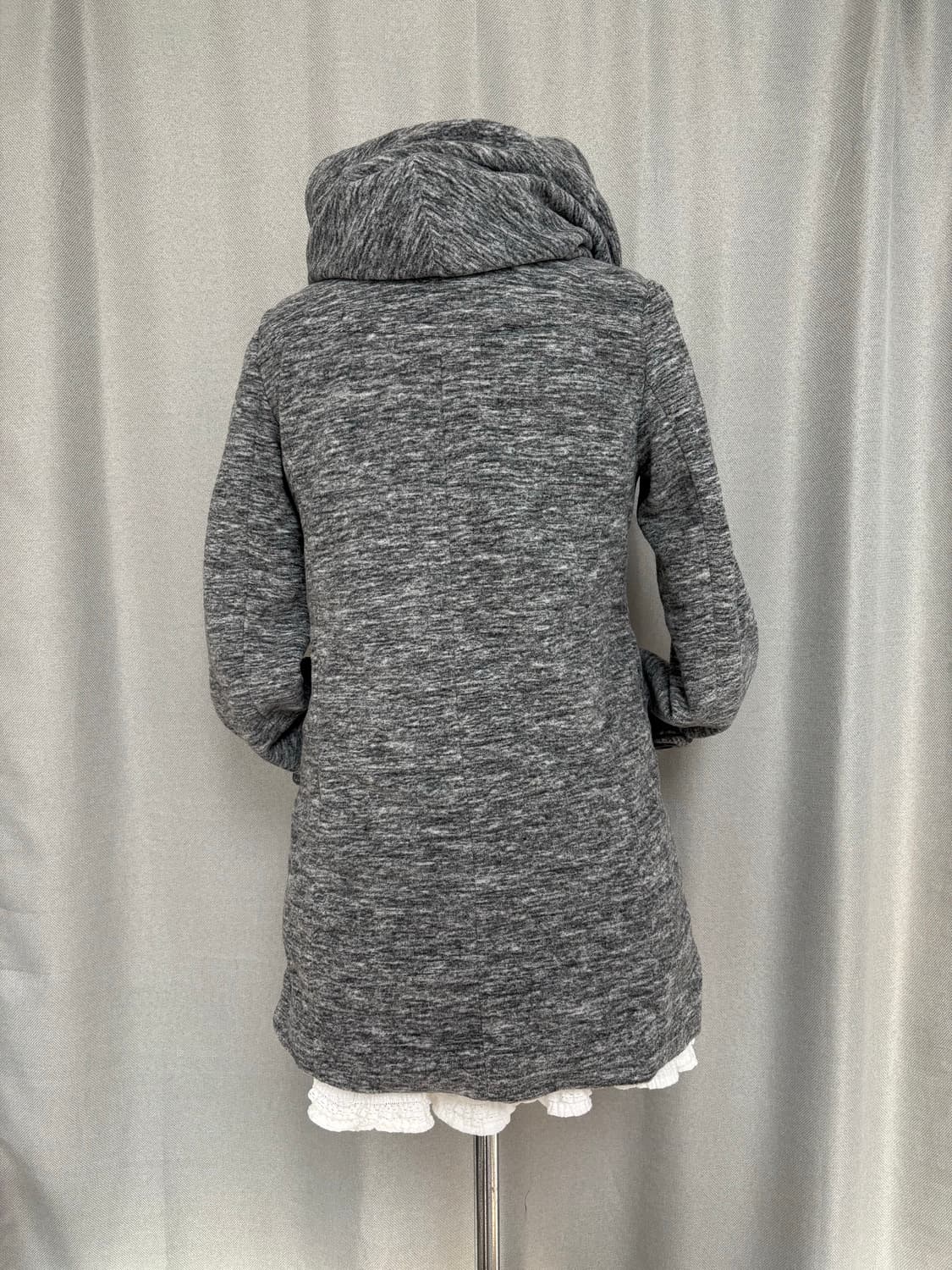 bbp 갸루 멜란지 더플 버튼 빅 숄 점퍼 상품이미지10