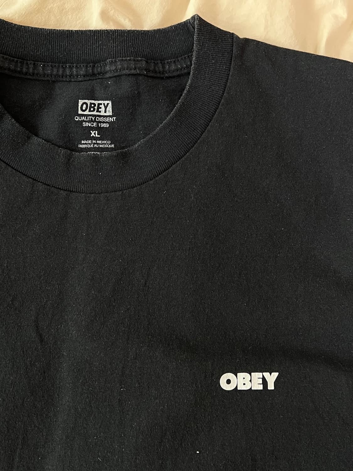 오베이 obey 백로고 티셔츠 XL 상품이미지2