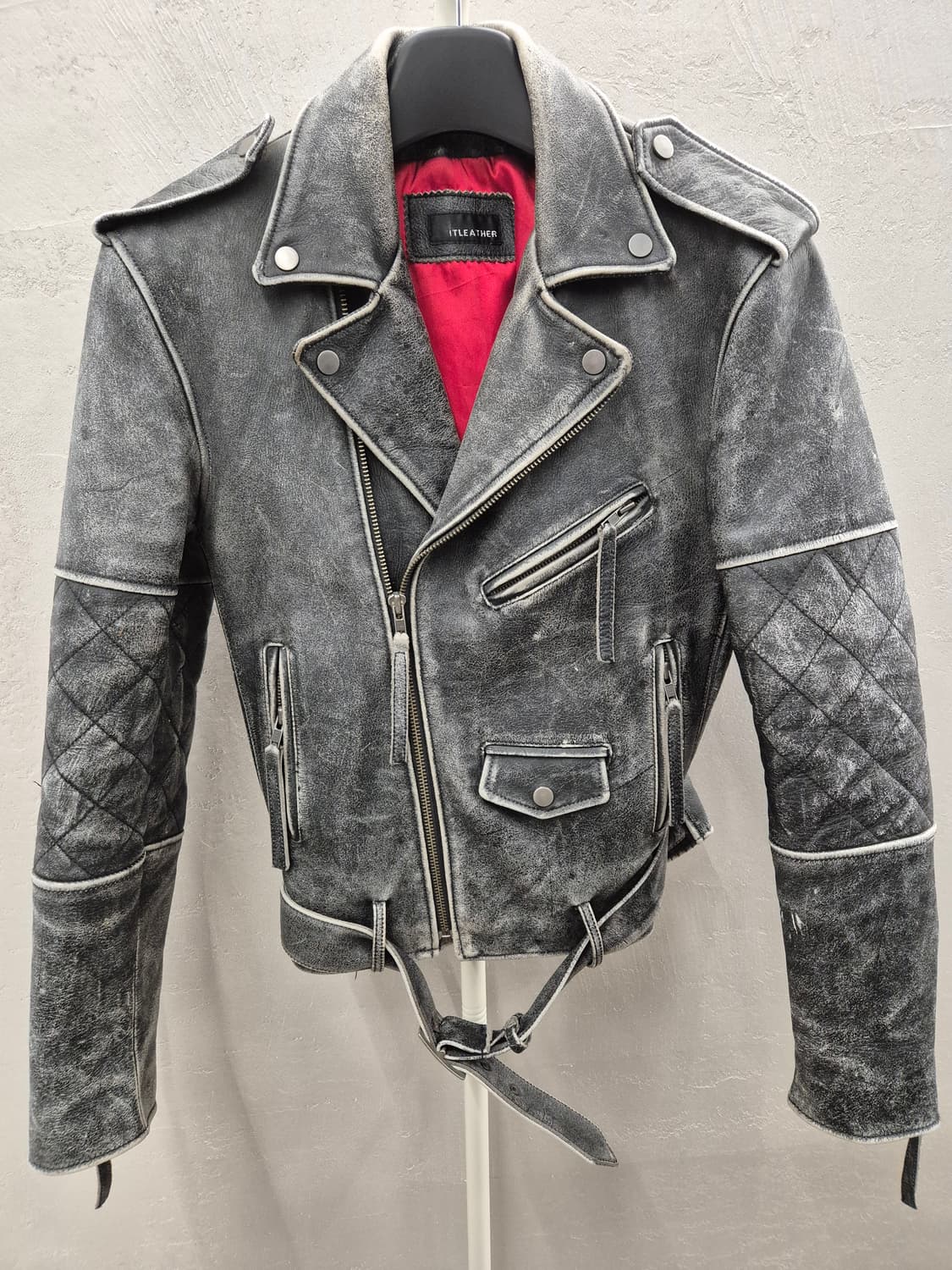  ITLEATHER 빈티지 레더 자켓 100 상품이미지2