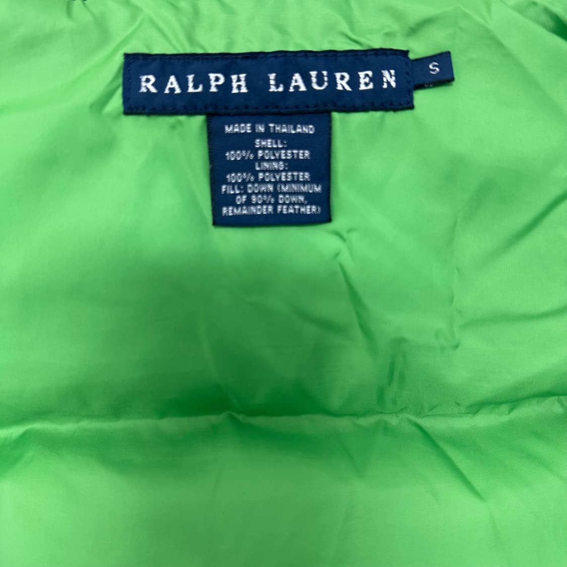 POLO 폴로 랄프로렌 여성 다운 패딩 조끼 그린 S 상품이미지5