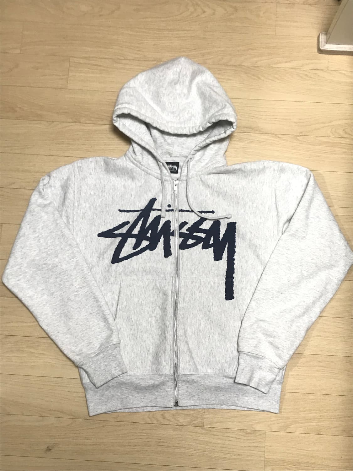 [S] 스투시 스탁 후드집업 애쉬 헤더 상품이미지1