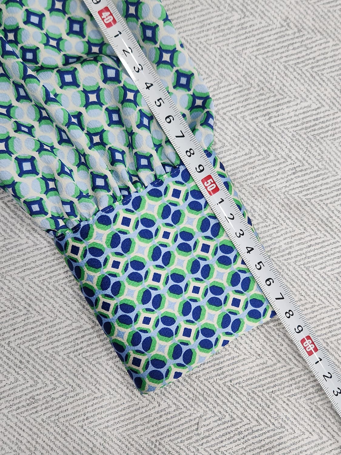 [S] 새상품 자라 ZARA 패턴 블라우스 셔츠 S 블루그린 상품이미지10