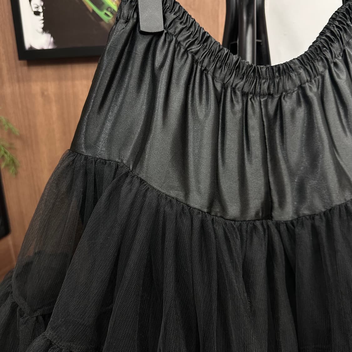 Black Double Tutu Satin Lace Skirt 상품이미지5