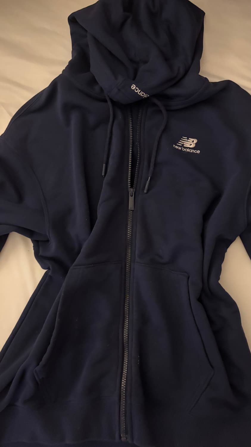 뉴발란스 후드 집업 네이비 상품이미지1