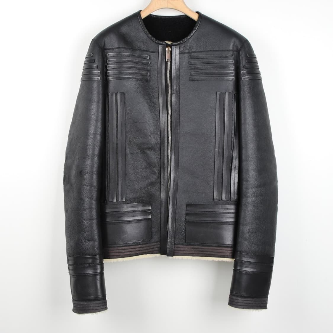 50 / Rick Owens 릭오웬스 레더 장식 가죽 무스탕 상품이미지1