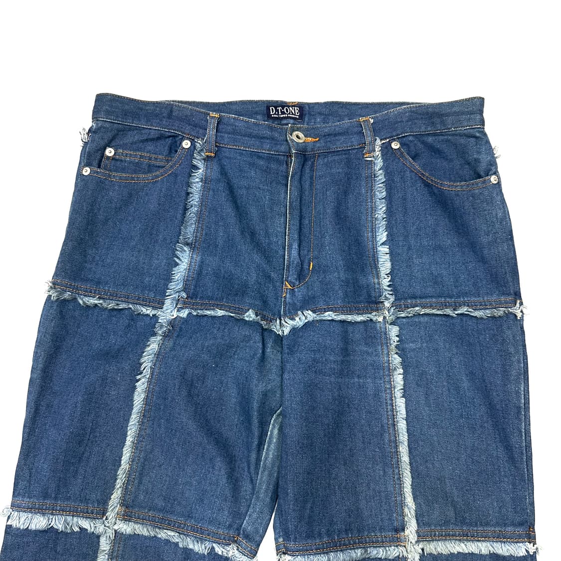 Grid frayed line denim pants 상품이미지5