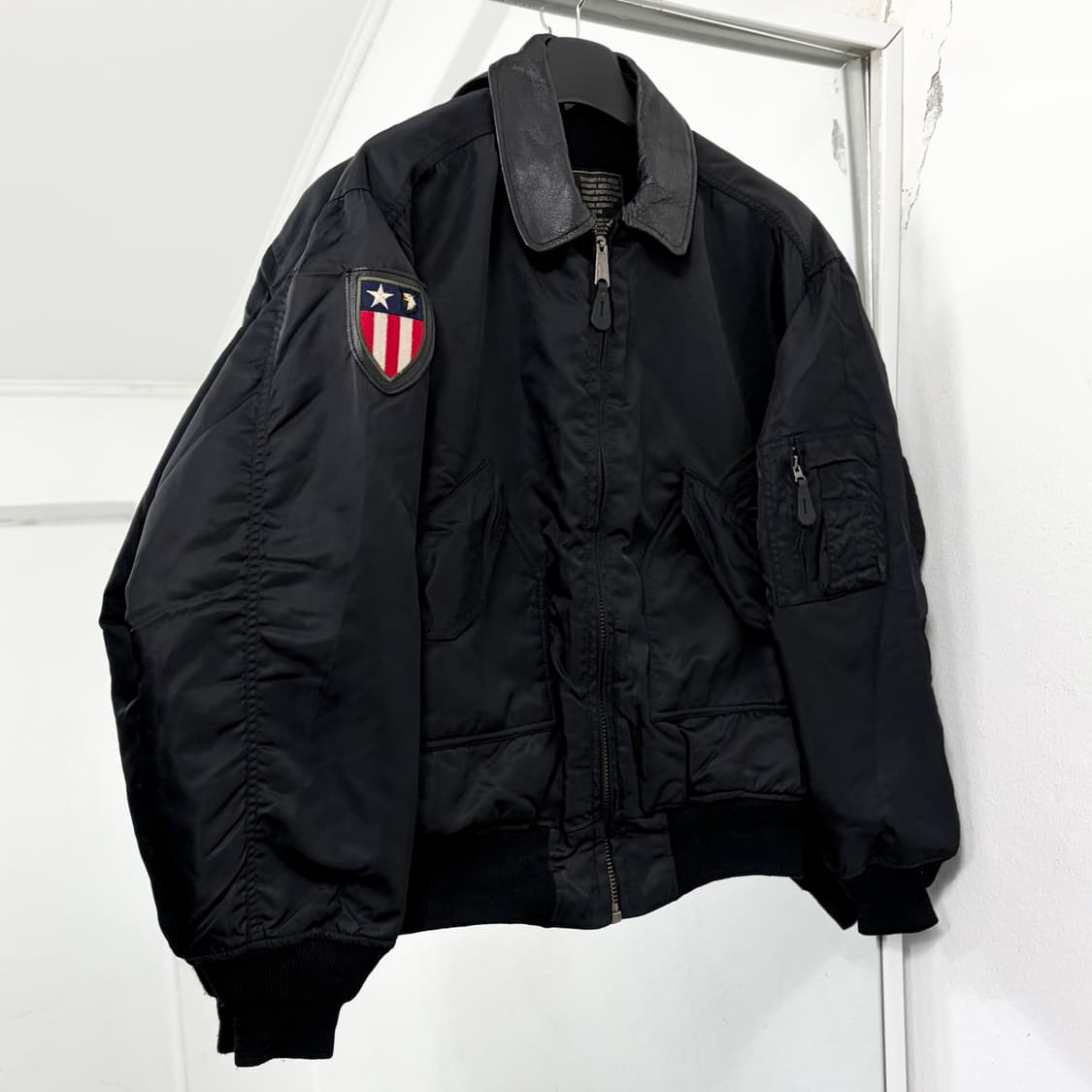 Ameco 아메코 레더카라 MA-1 자켓 상품이미지1