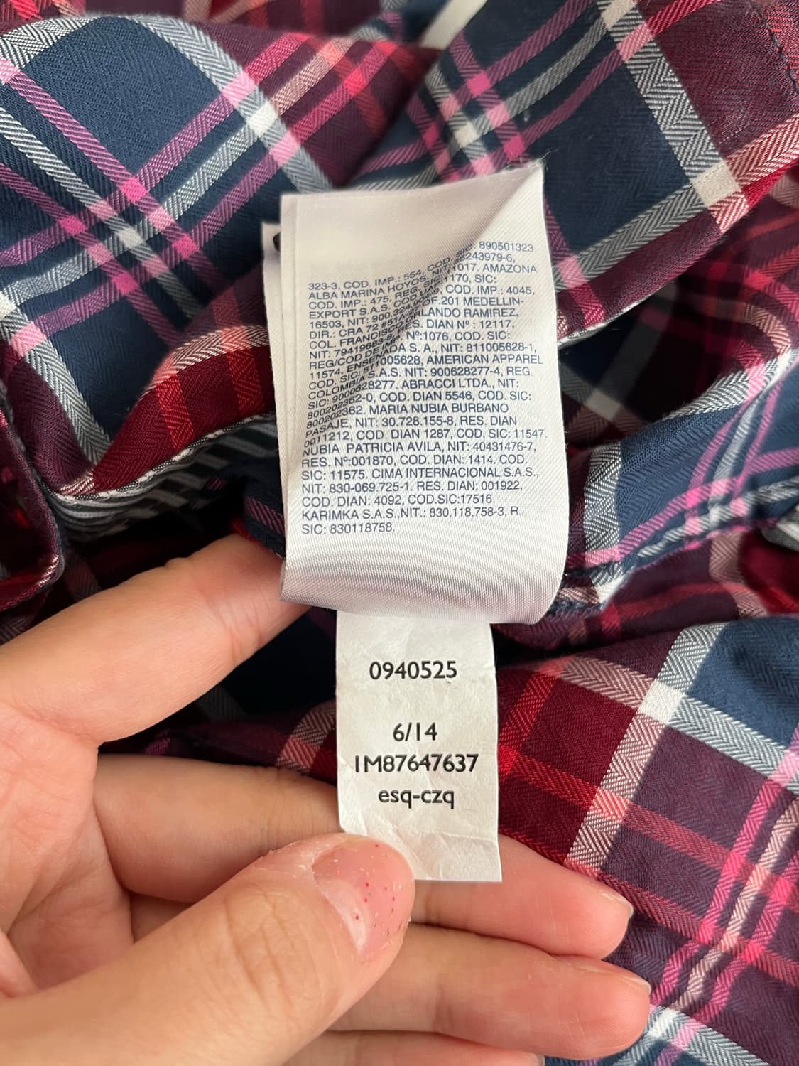 S) 타미힐피거 여성 피티드 체크 셔츠 와인 상품이미지6