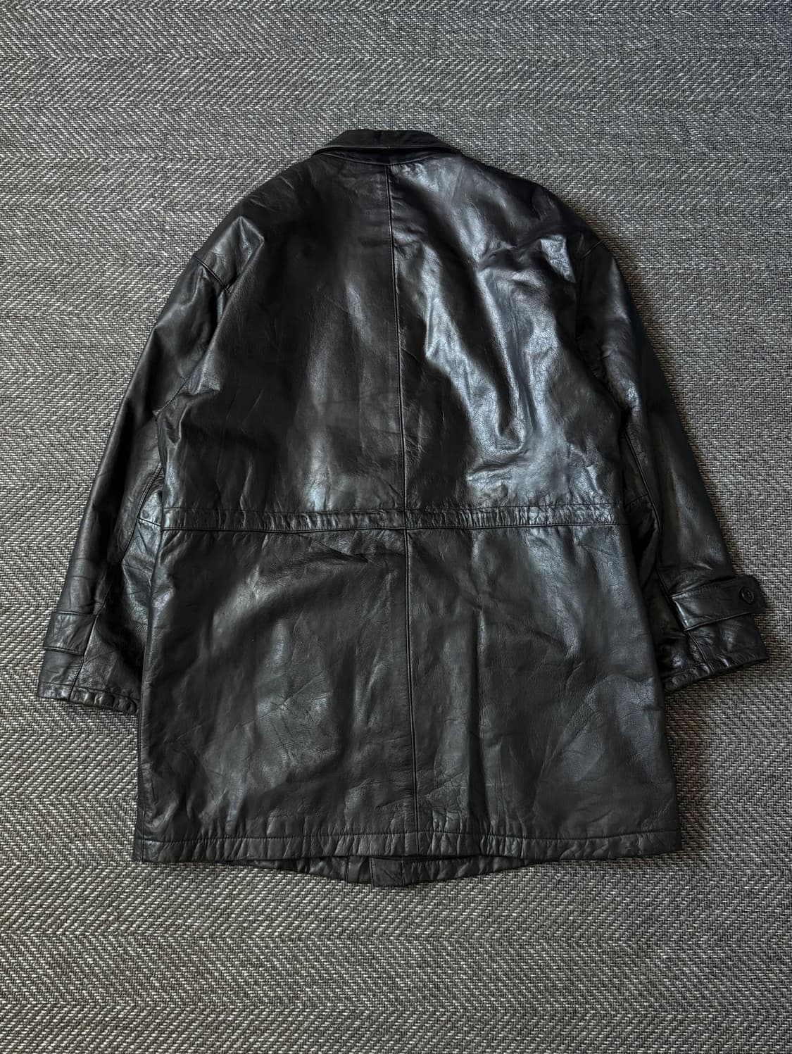 90s STRATDONAR 소가죽 빈티지 레더 필드 코트 (105) 상품이미지9