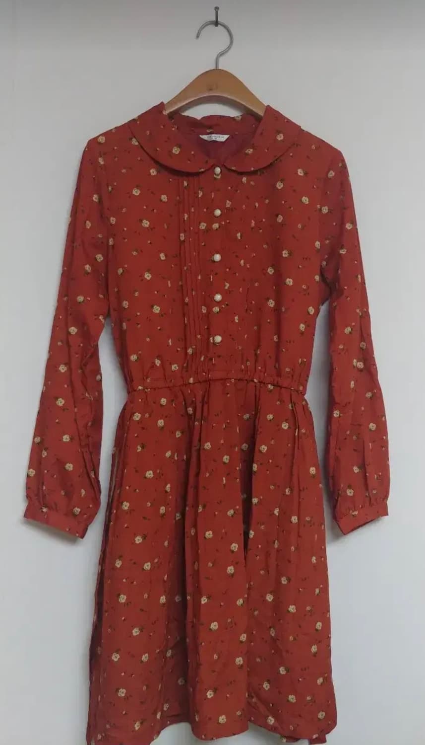 감귤 플라워 원피스 상품이미지1