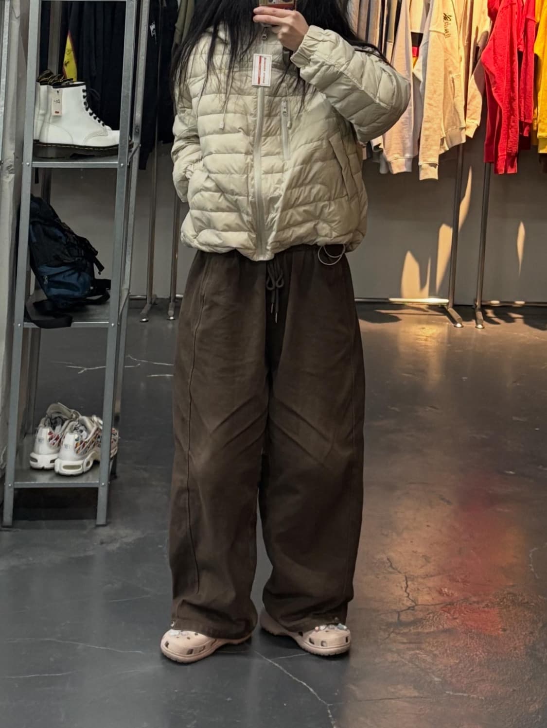 빈티지 라이트베이직 후드 경량패딩 A3045 상품이미지1