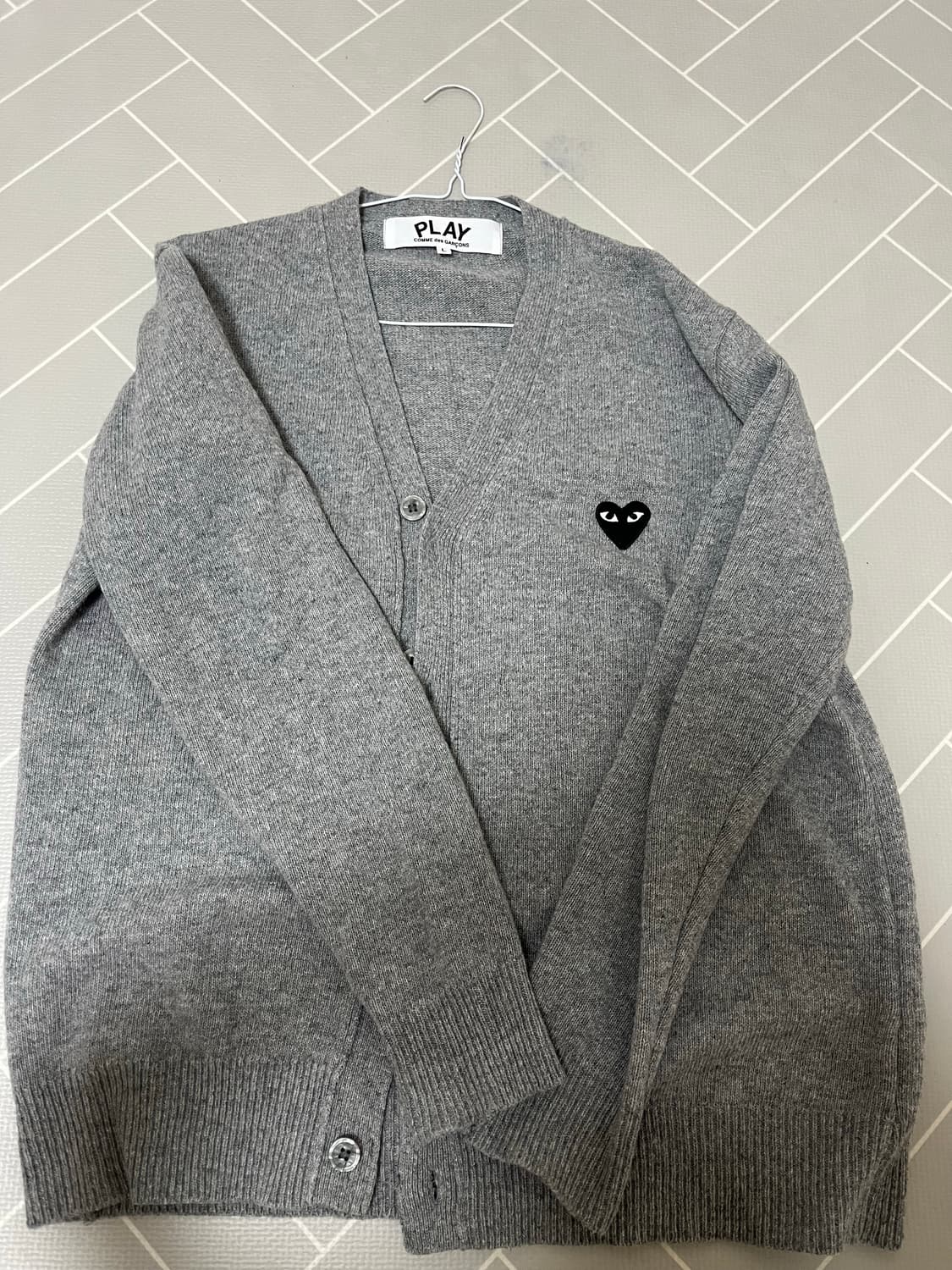 꼼데가르송 그레이 가디건 상품이미지3