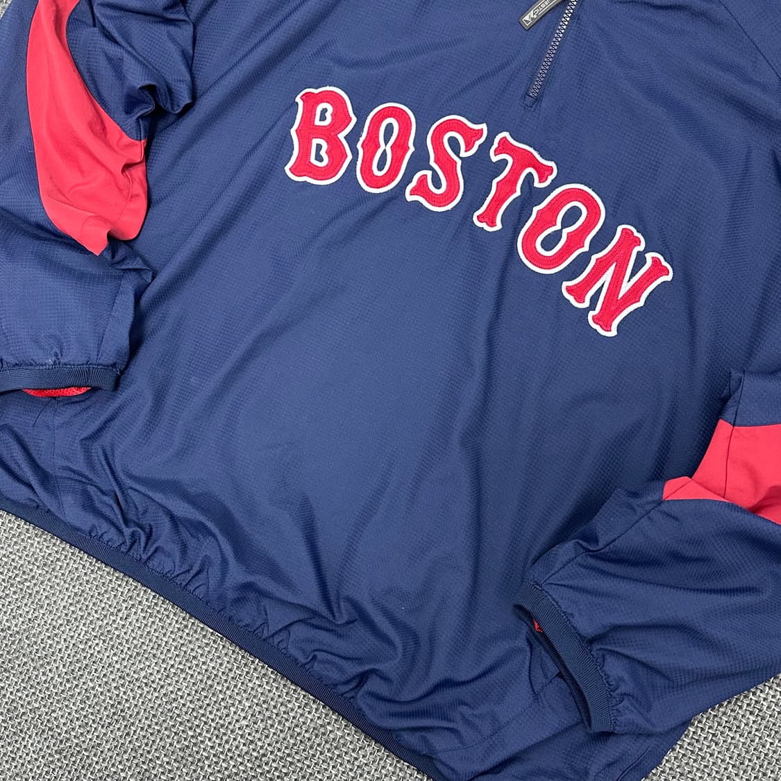 마제스틱 보스턴레드삭스 올드스쿨 반집업 웜업 바람막이 XL 상품이미지5