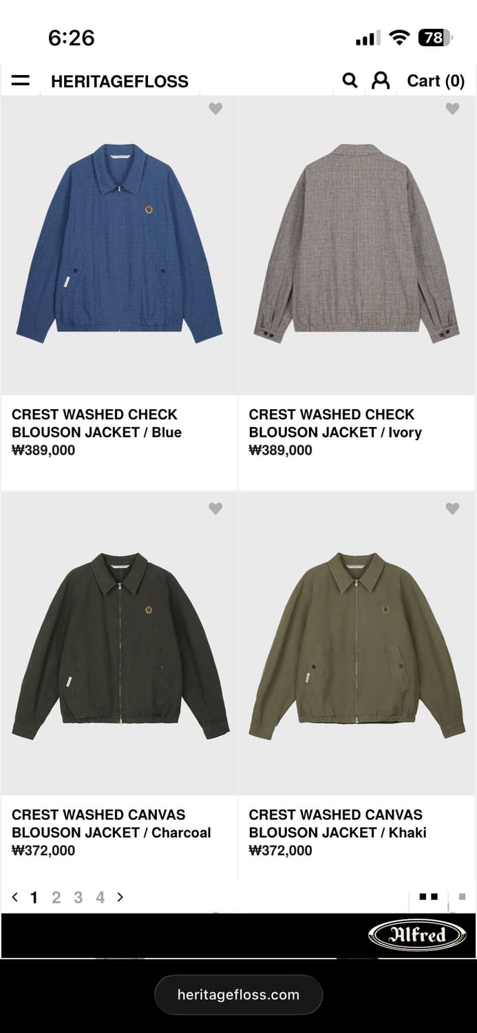 헤리티지플로스 블루종 자켓 M 상품이미지4