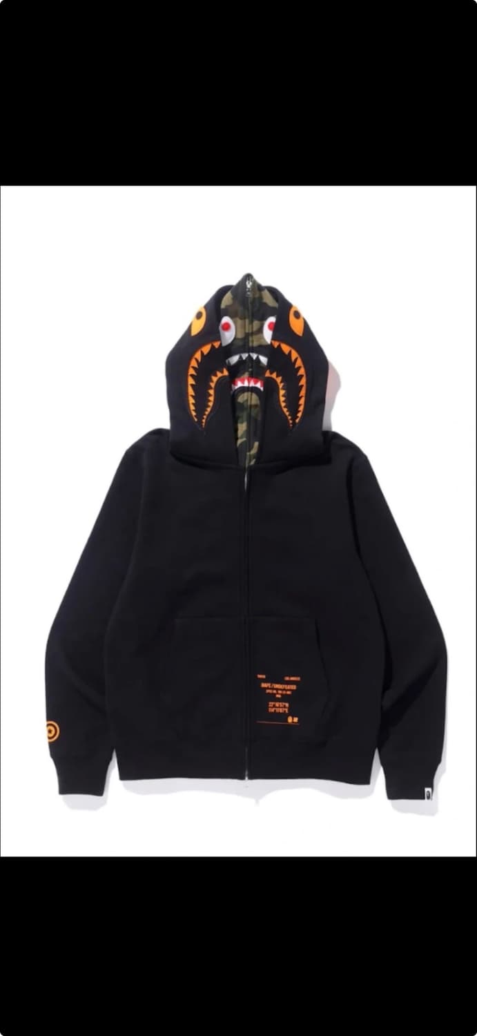 베이프X언리밋 콜라보 더블샤크 후드집업 상품이미지1