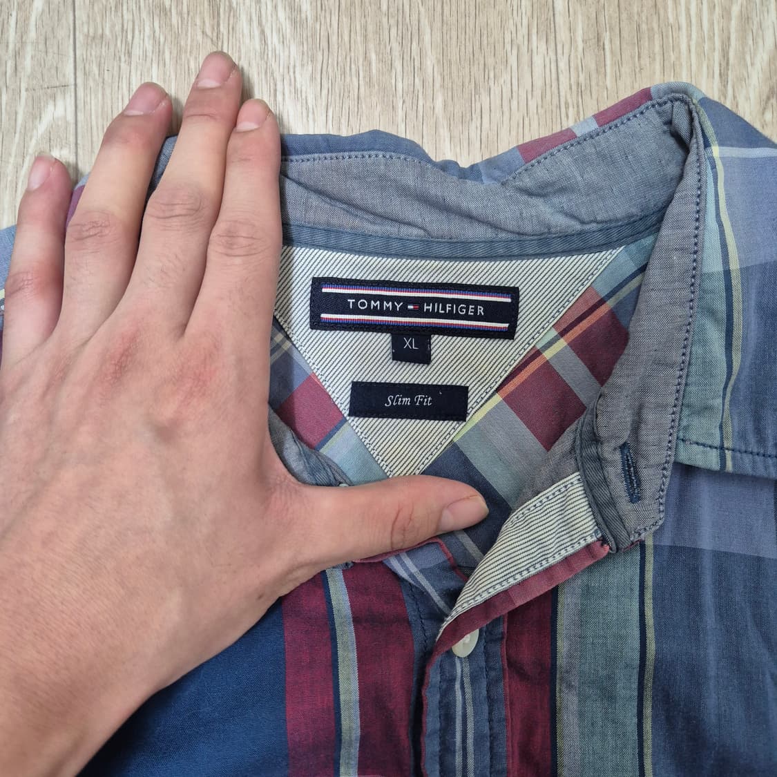 타미힐피거 슬림핏 체크셔츠  상품이미지5