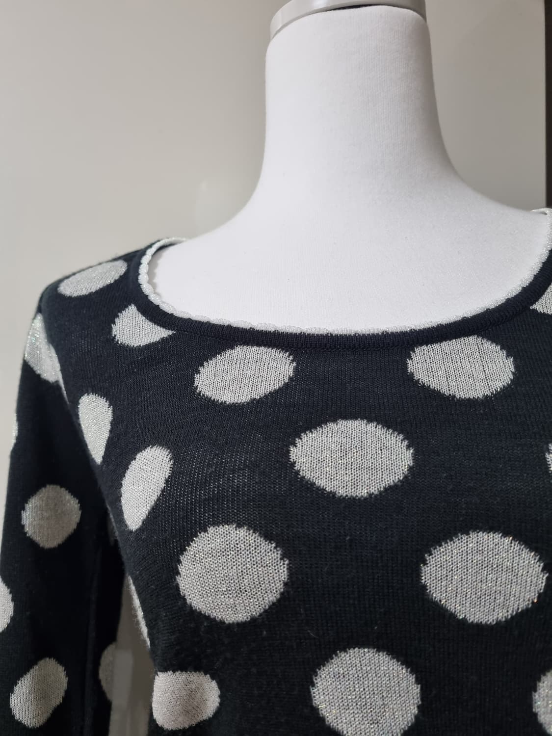 잉그니 도트 땡땡이 백리본 니트 엑시즈팜 리즈리사  상품이미지3