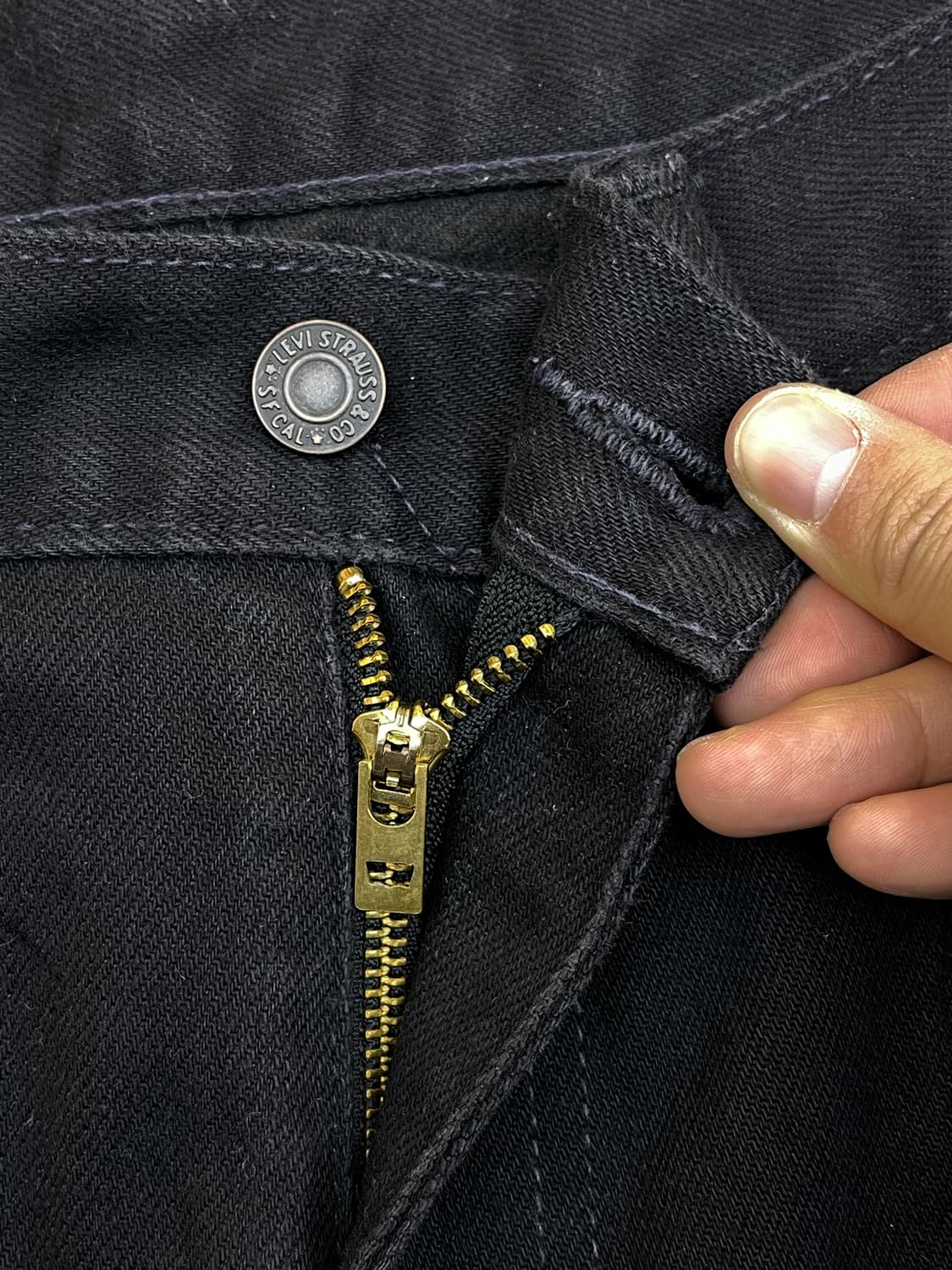 리바이스 lot 505 화이트 탭 블랙 데님 진 상품이미지6