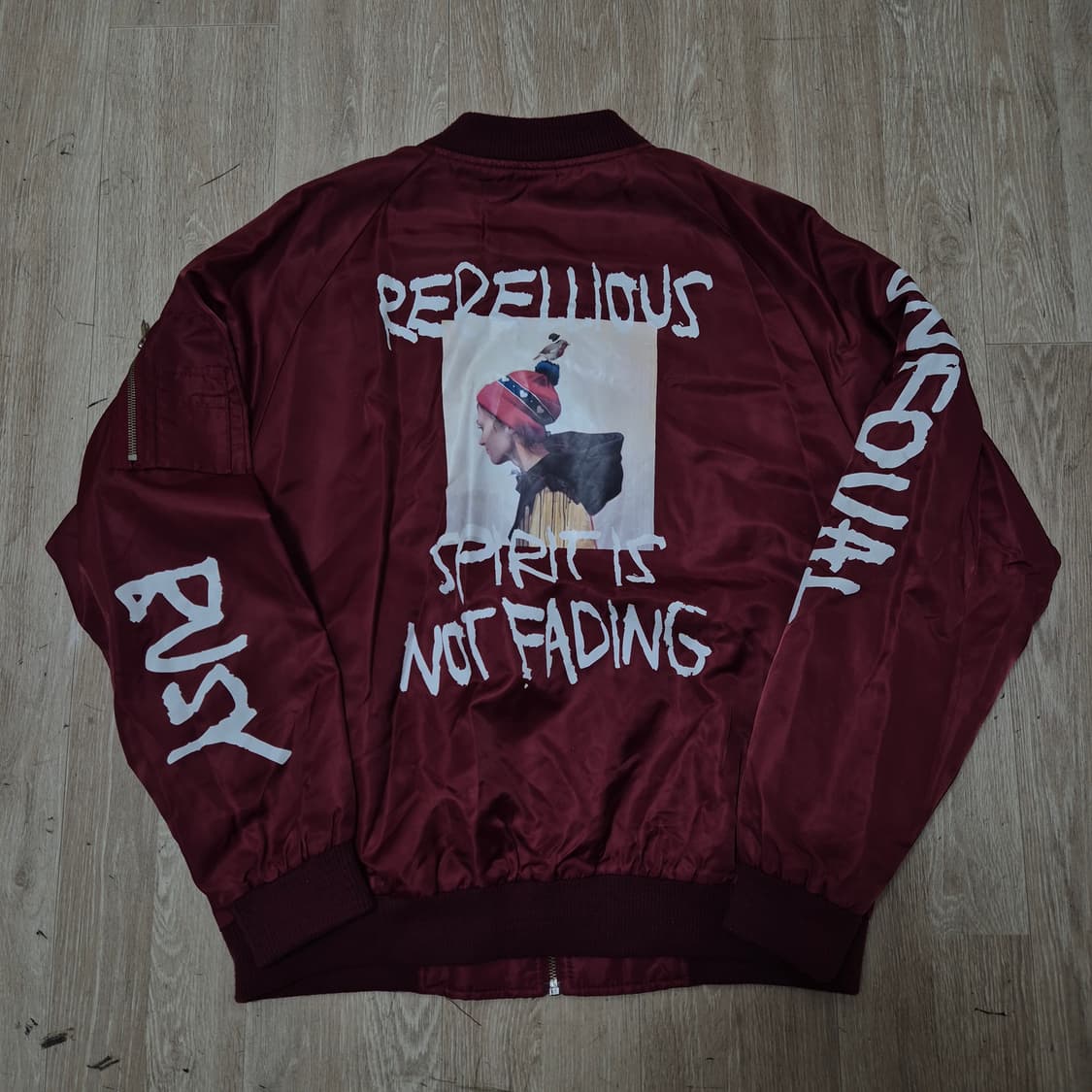 어텐션 오버핏 프린팅 사이드포켓 MA-1 항공점퍼 XL(105) 상품이미지8