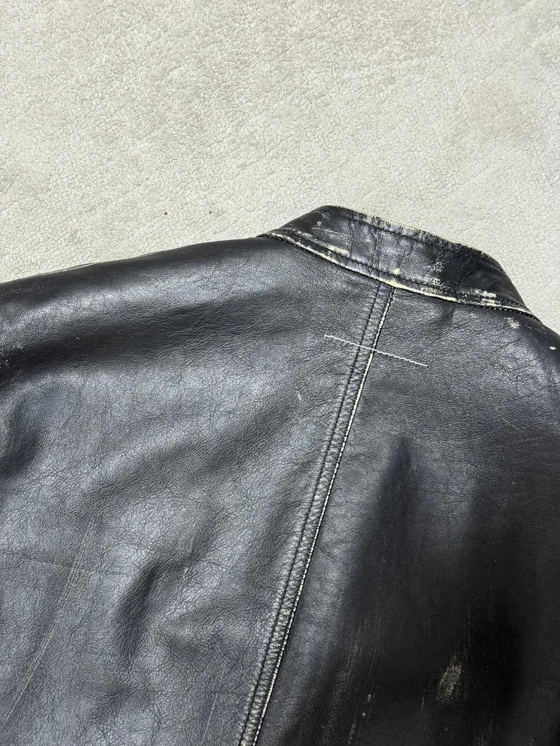 MM6 빈티지 이펙트 레더자켓 48 상품이미지6