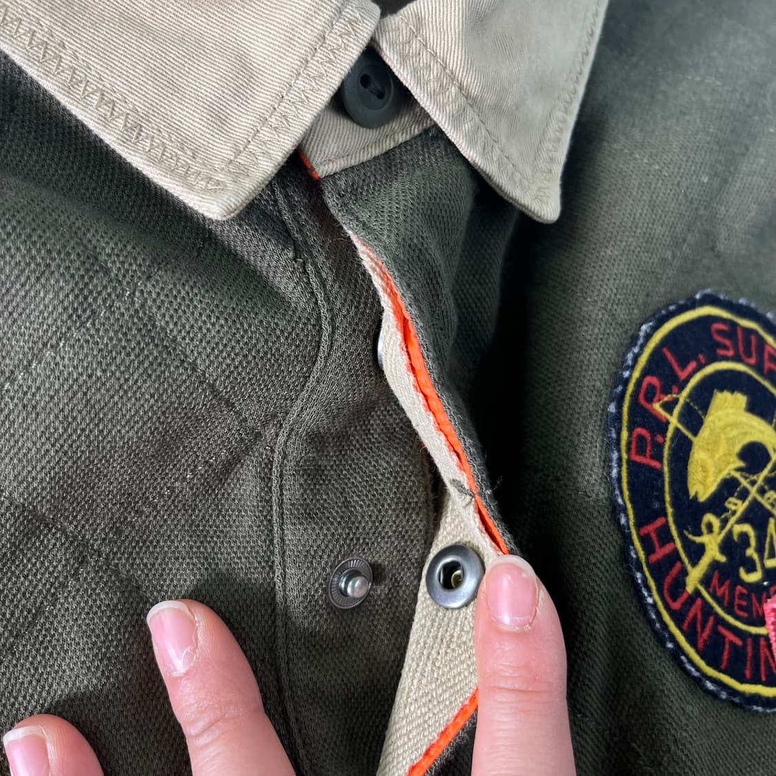 95 폴로랄프로렌 신형 성조기 카키 럭비티  상품이미지5