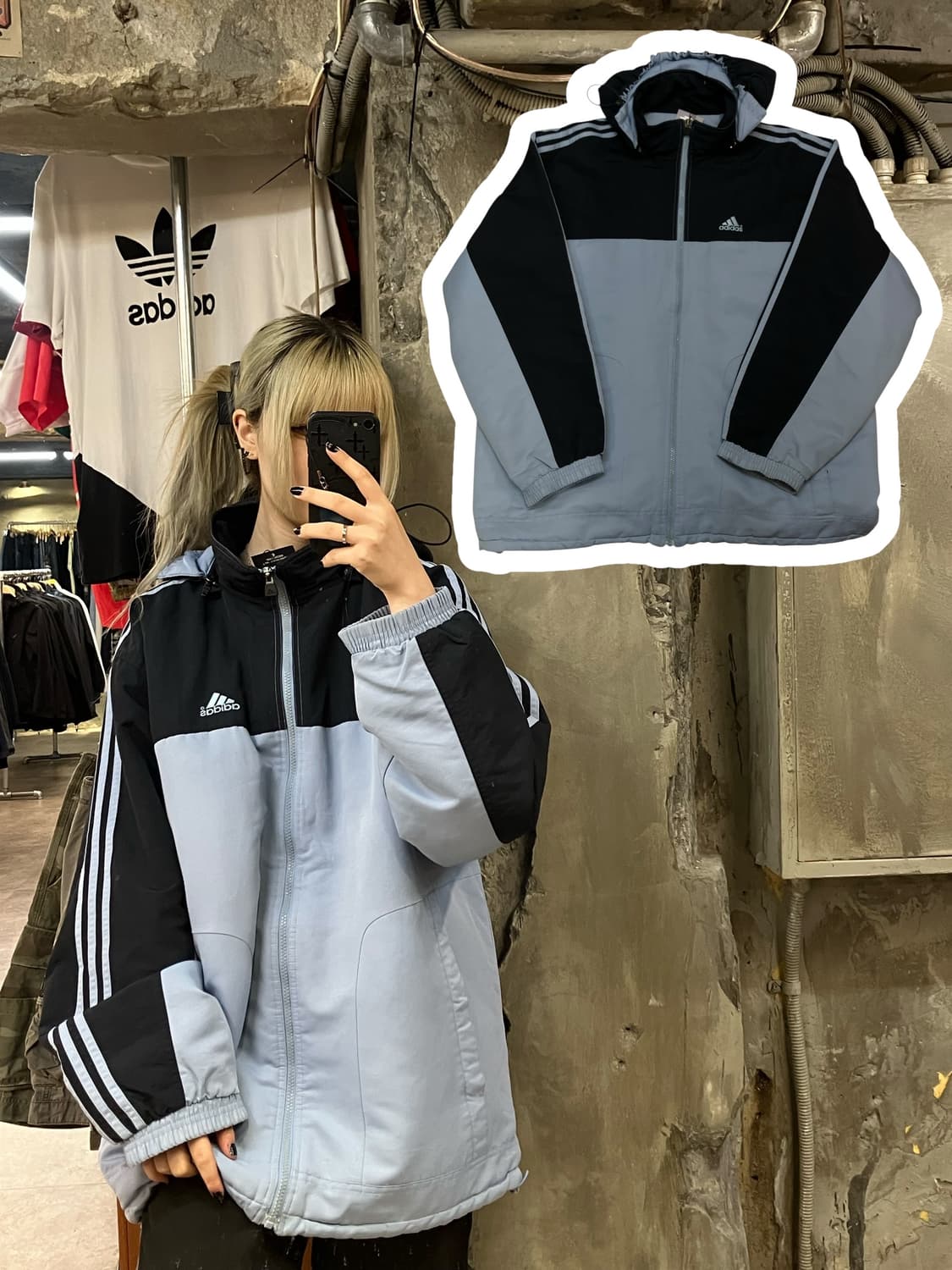 아디다스 점퍼 블루 3XL  #csz1111 상품이미지1