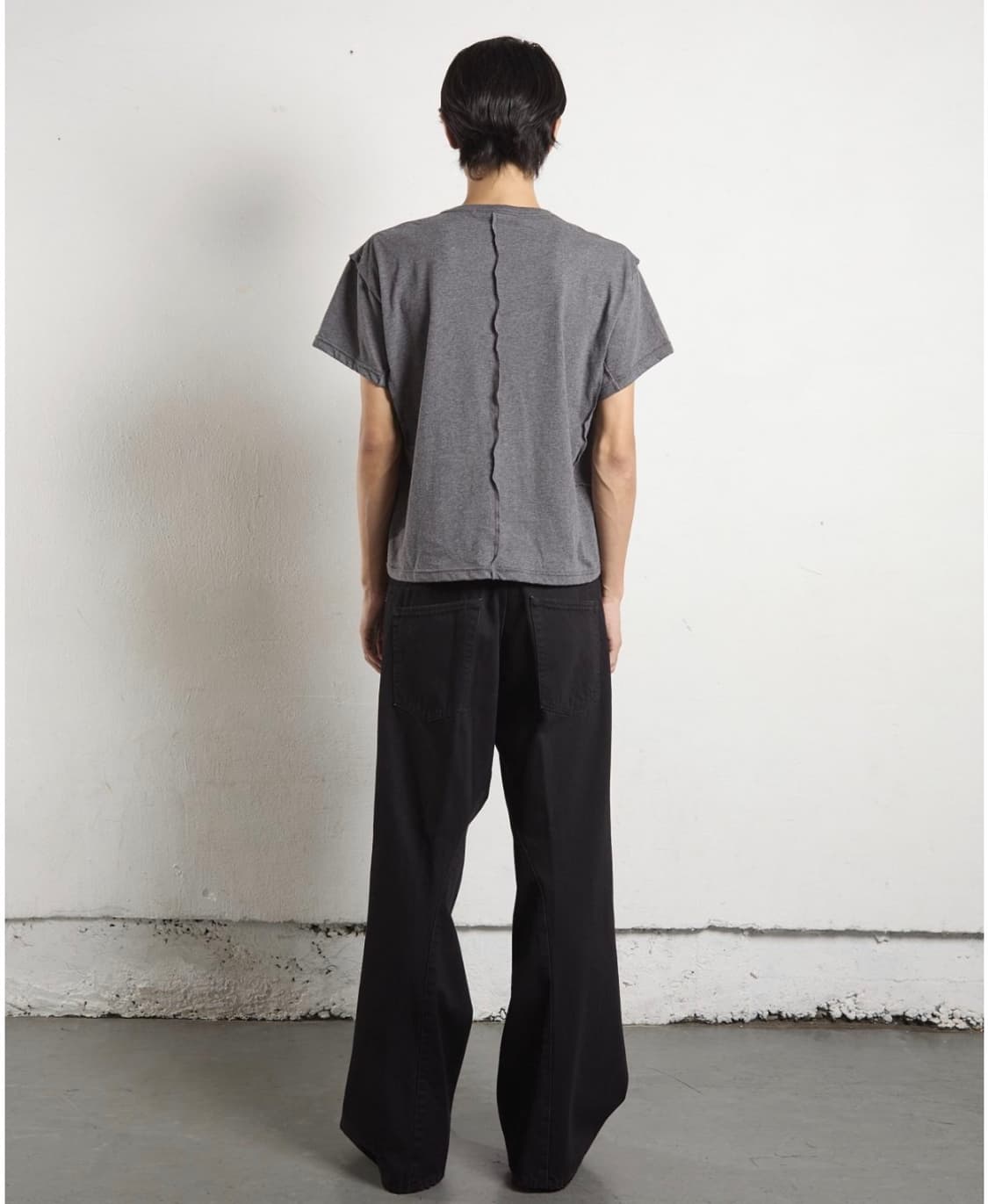 NVRFRGT 트위스트 와이드 페이드 진 상품이미지7