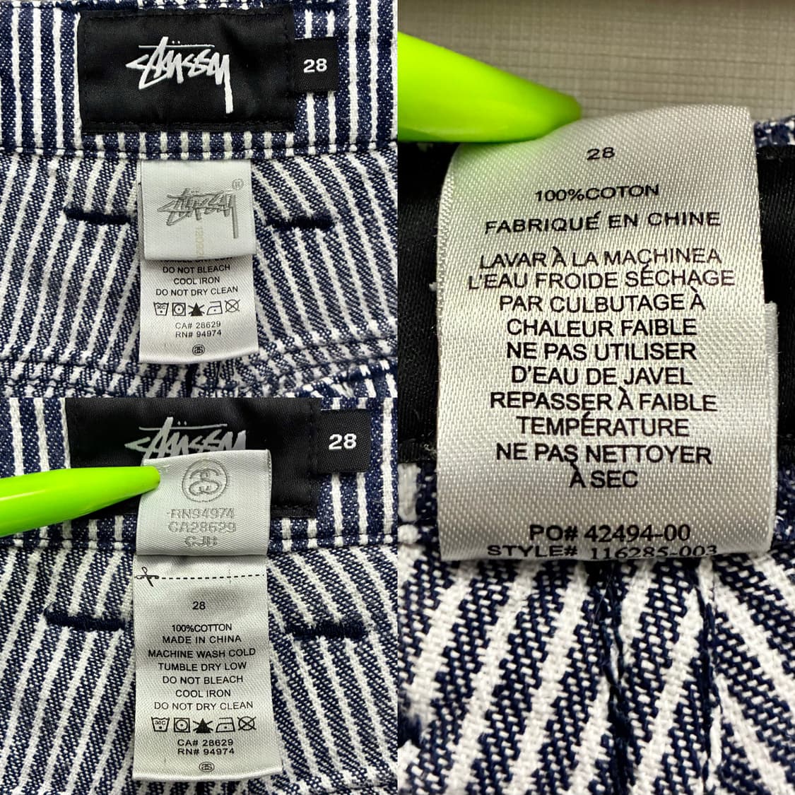 (28)Stussy 스투시 히코리 스트라이프 카펜터 워크 팬츠 상품이미지10