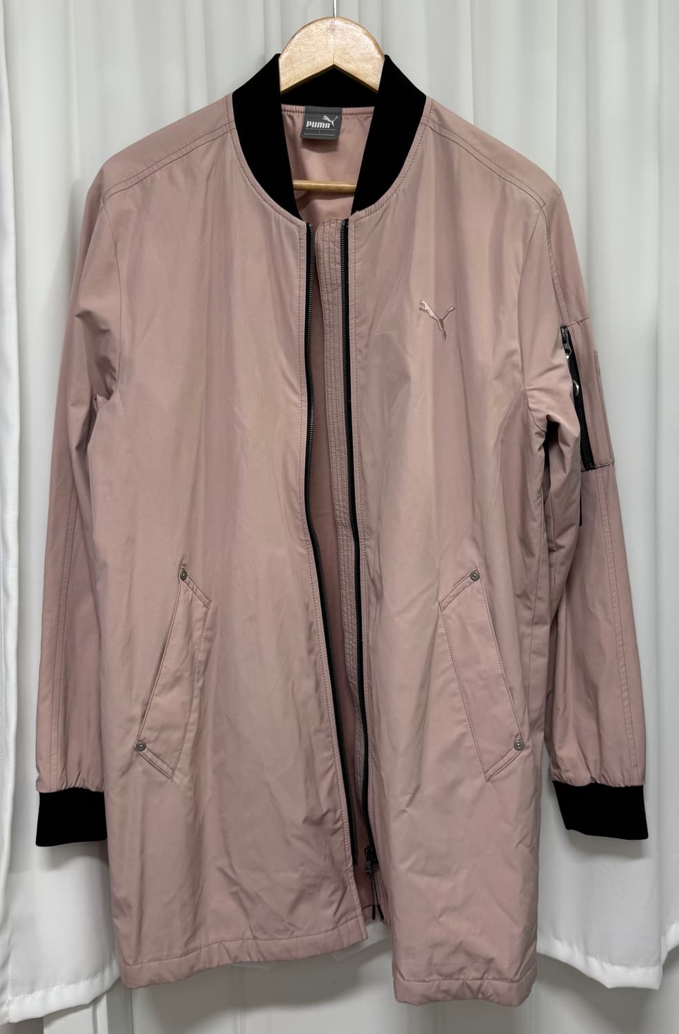 PUMA 푸마 롱 봄버 자켓 핑크 블루종 상품이미지4