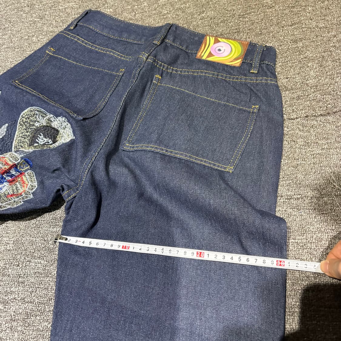 빈티지 백 자수 일제풍 데님팬츠 상품이미지6