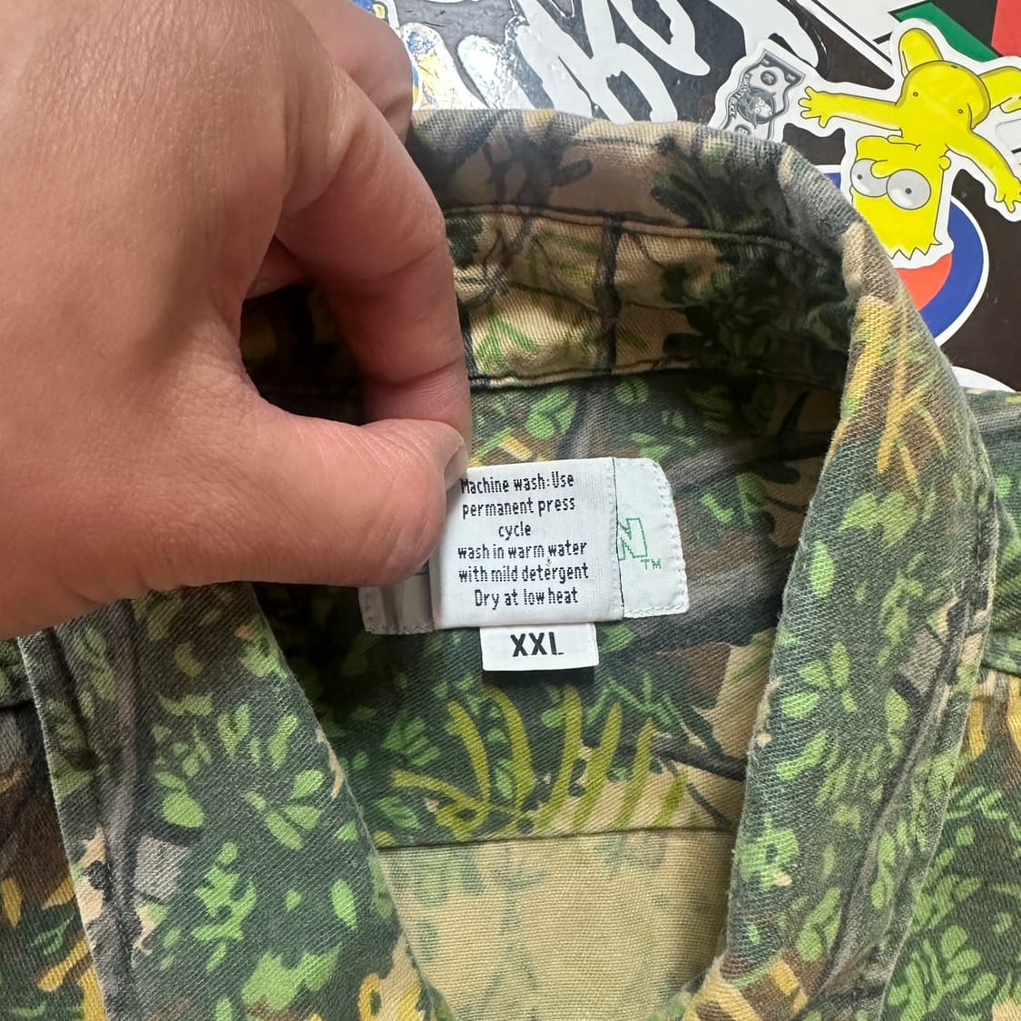 90s Bushlan 리얼트리 카모 워크 셔츠 XXL 상품이미지6