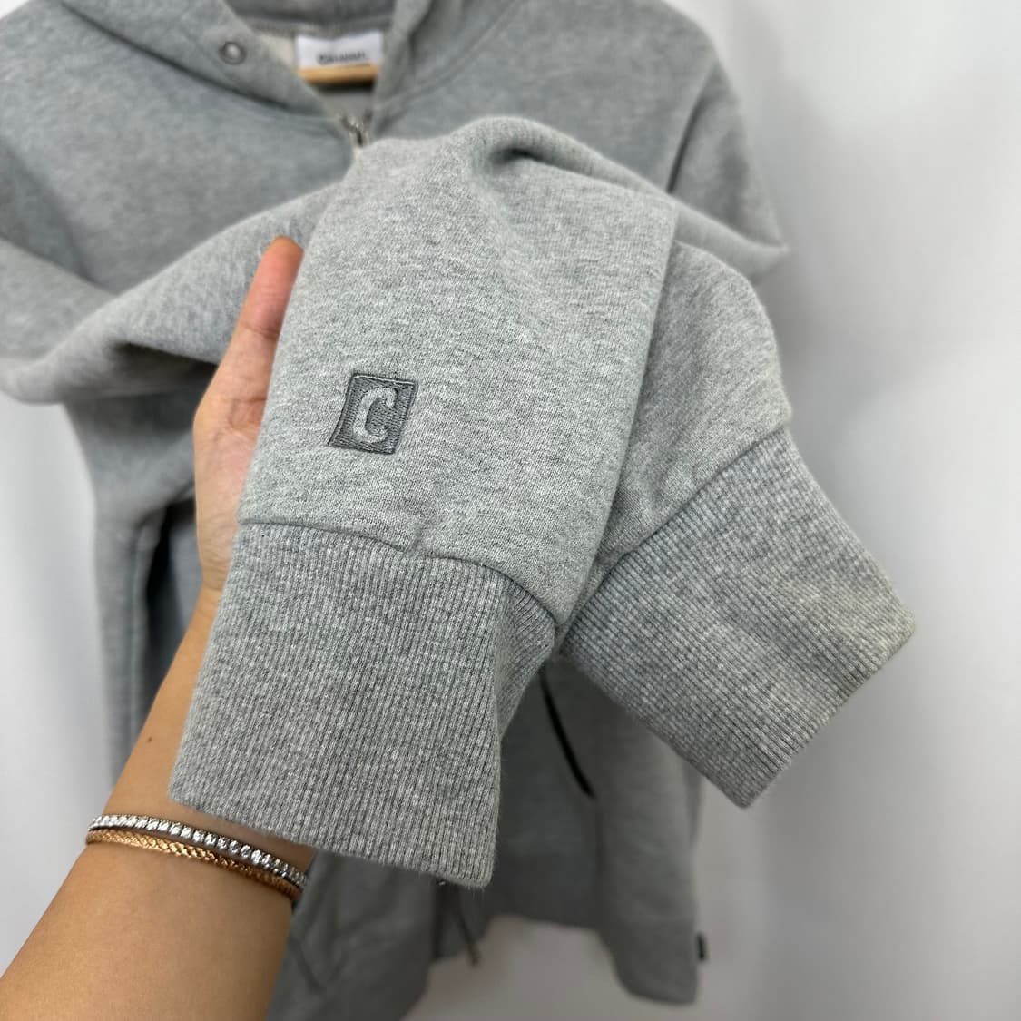 커버낫 남성 후드집업 그레이 L  100 상품이미지4