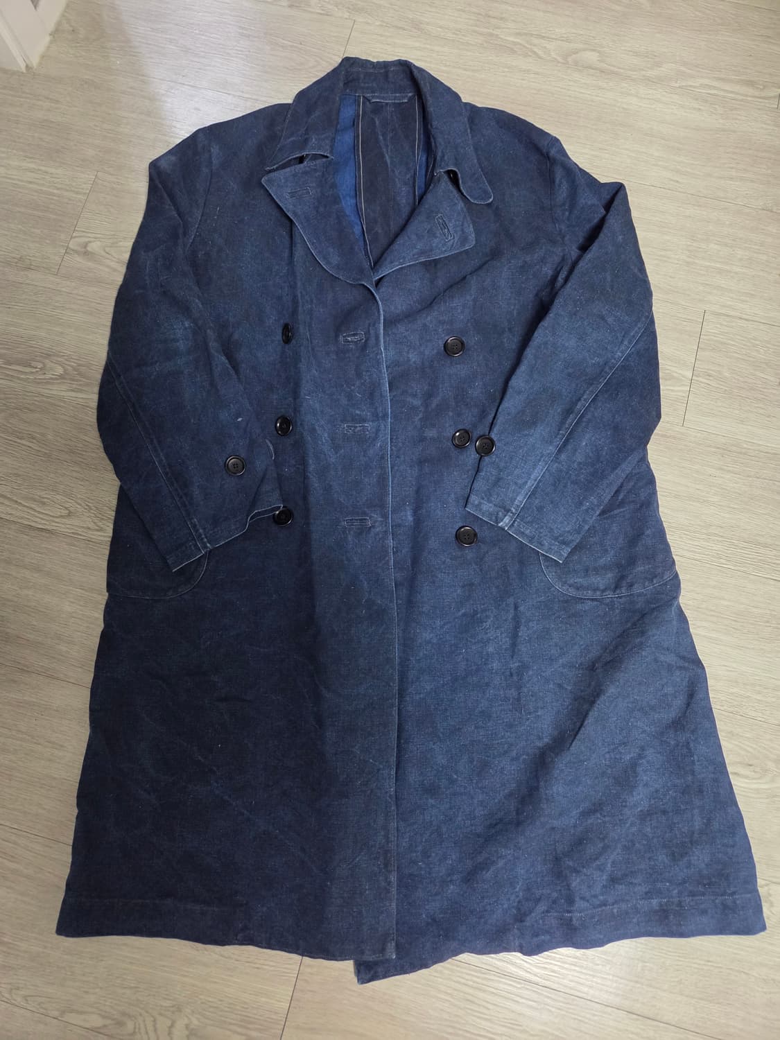 45R 인디고 린넨 코트 5size 상품이미지1