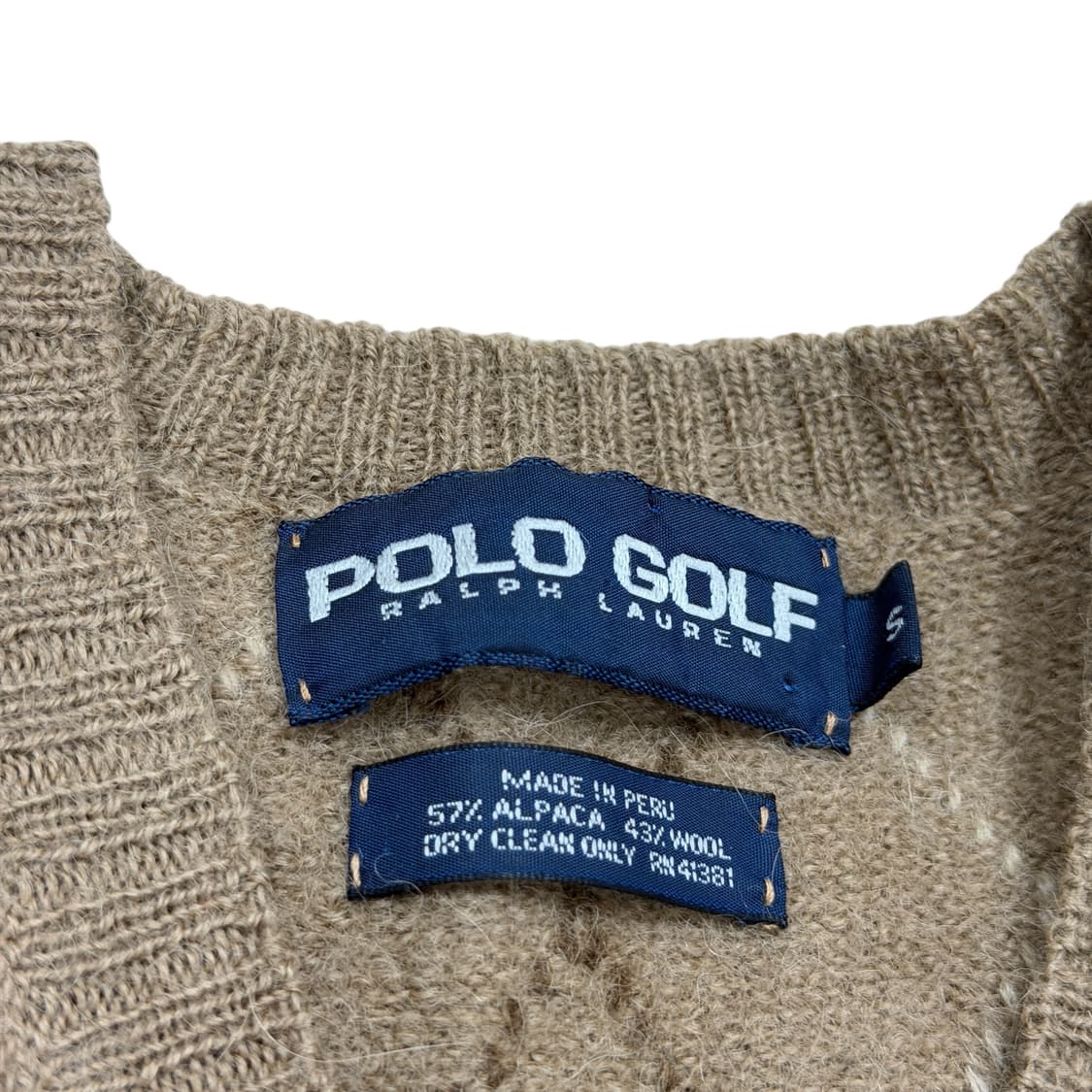 폴로 랄프로렌 골프 알파카 울 아가일 베스트 니트조끼 브라운 S 상품이미지3