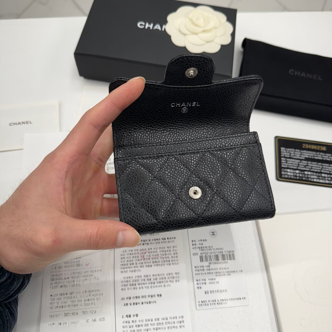 [풀박스] 샤넬 클래식 캐비어 카드지갑 상품이미지4