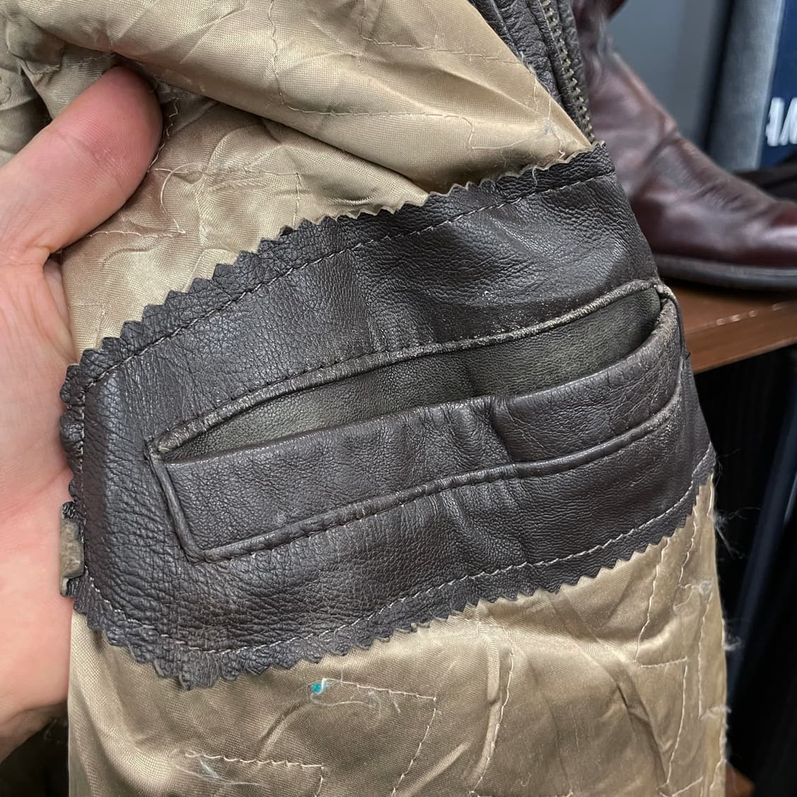 90s Brummell 파리 리얼 레더 자켓 상품이미지8